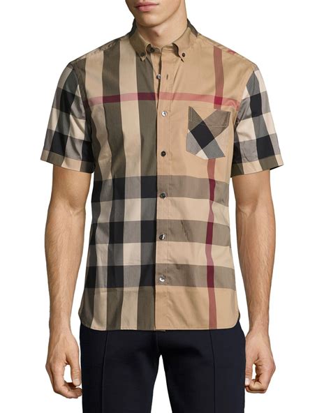 burberry women's short sleeve shirt|burberry gray short sleeve shirt.